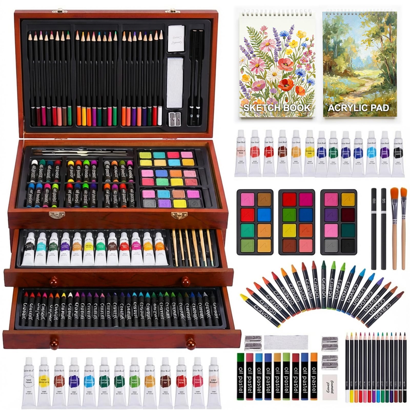 ARTISAN アーティザン50s (52°)56ws 2本セット RAUNE 175 Piece Deluxe Art Set with 2 Drawing Pads, Acrylic Paints